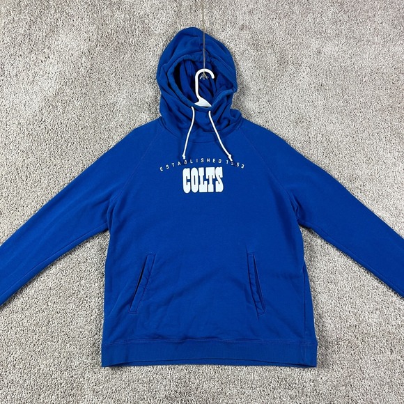 Nike Tops - Nike Indianapolis Colts Hoodie Womens XL Blue Cowl High Neck‎ NFL Team Apparel
